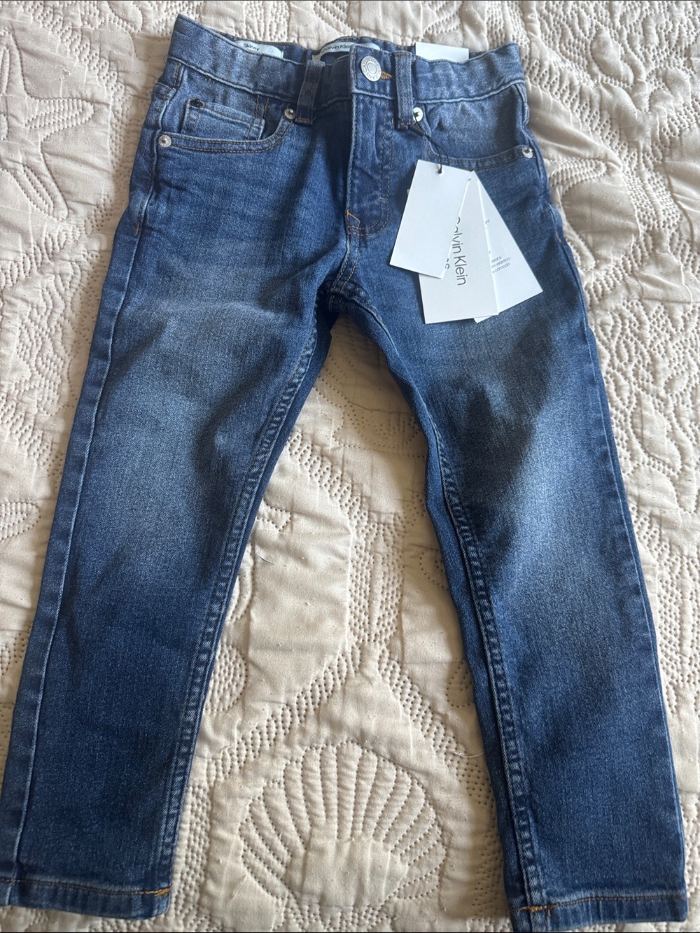 Calvin Klein Boys' Dark Blue Skinny Jeans